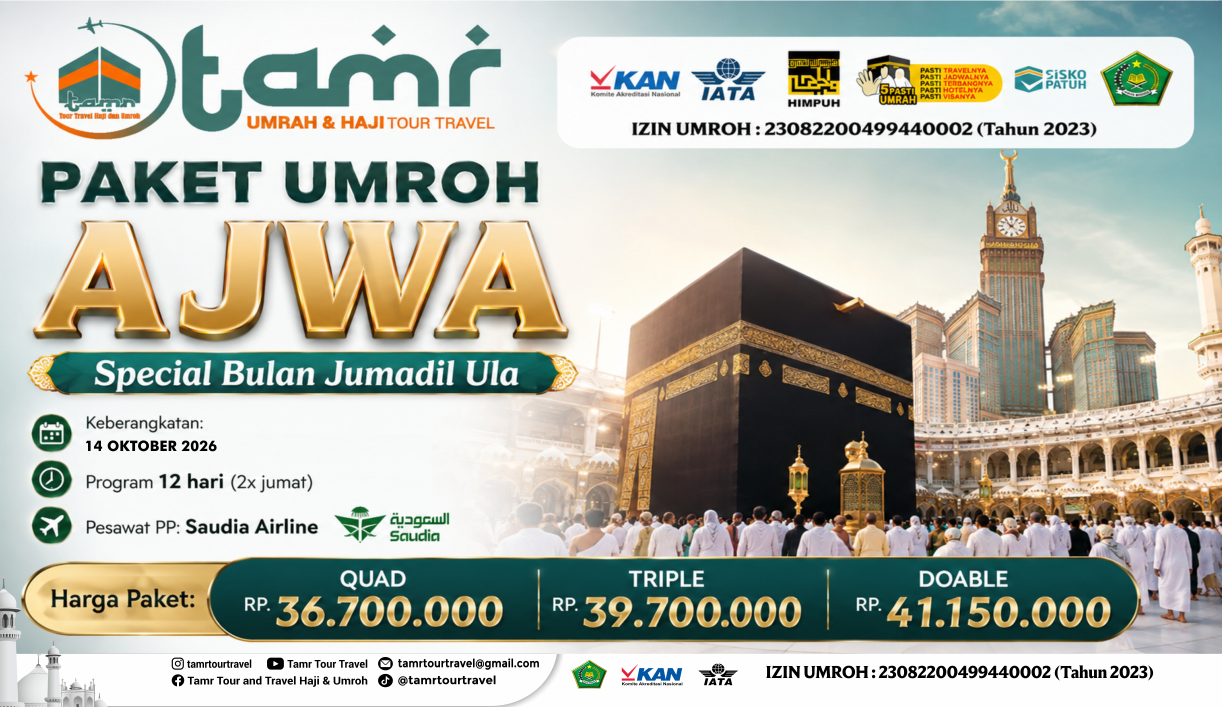 PAKET UMROH AJWA Target 35paxx